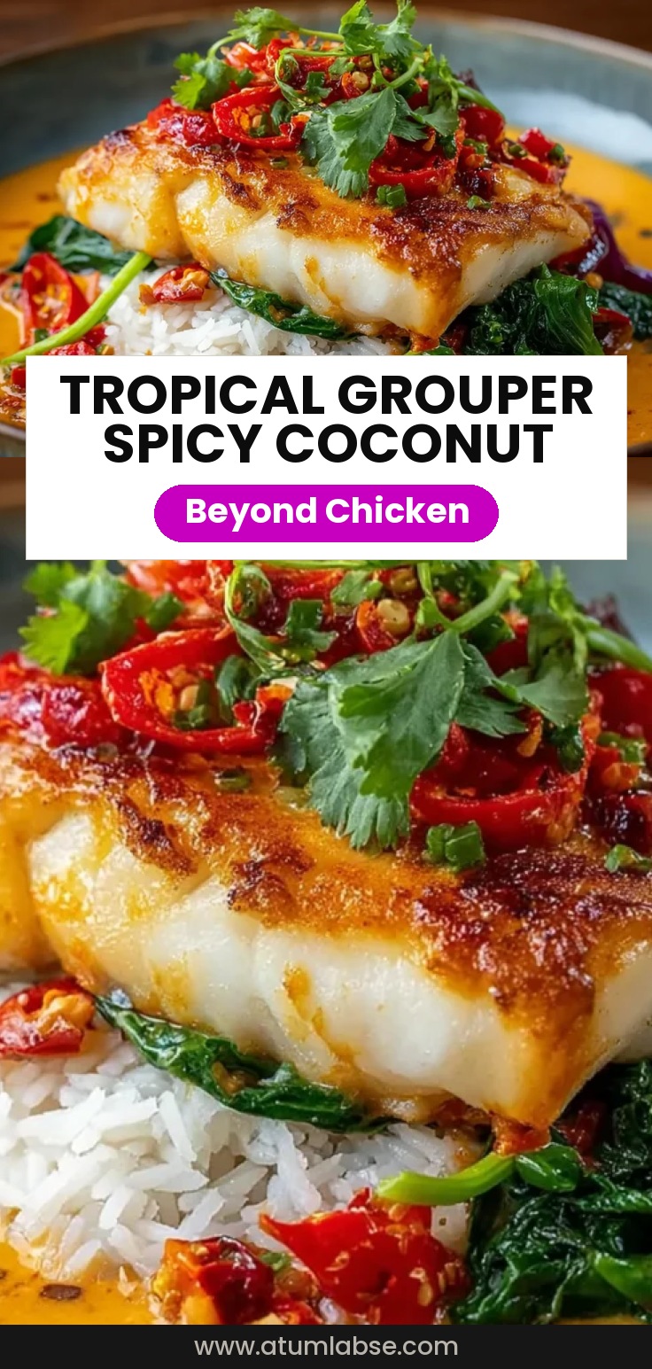Tropical Grouper with Spicy Coconut