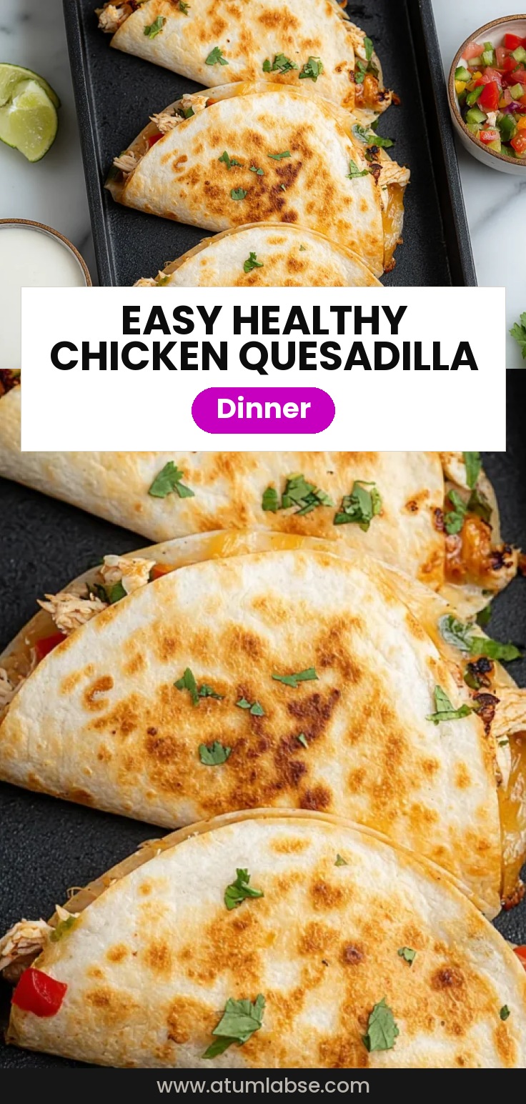 Healthy Baked Chicken Quesadilla