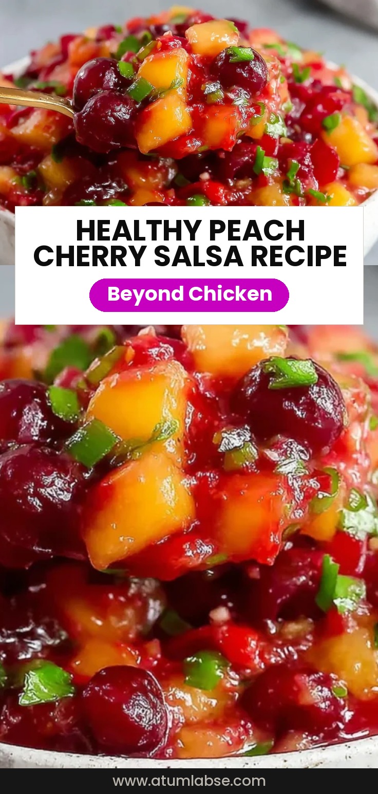 Healthy Peach Cherry Salsa