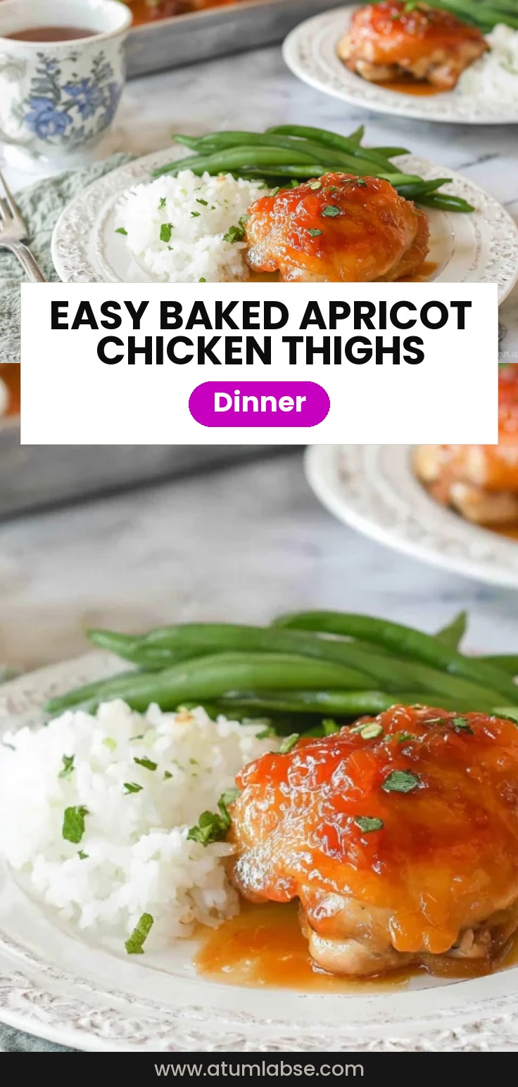 Baked Apricot Chicken Thighs