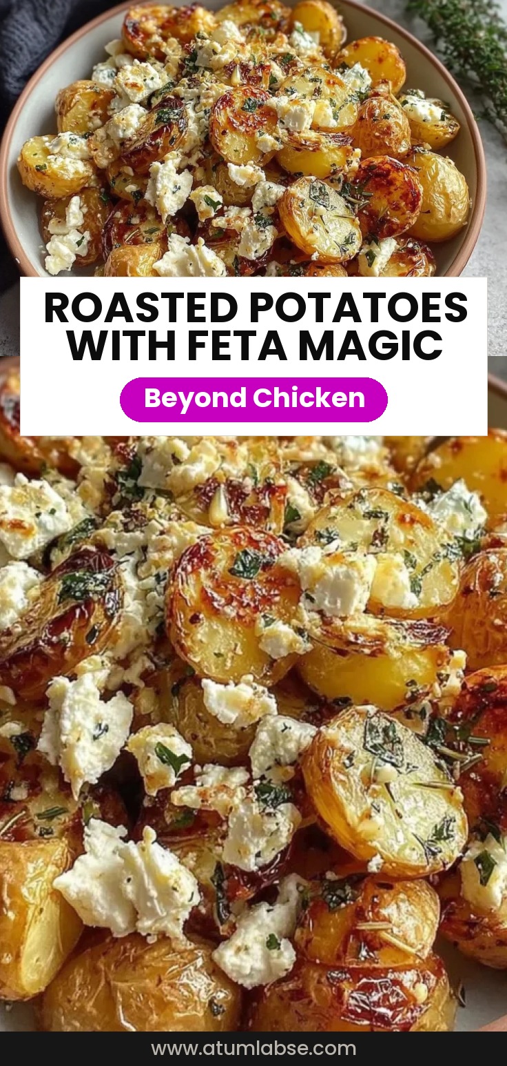 Roasted Potatoes with Baked Feta and Garlic