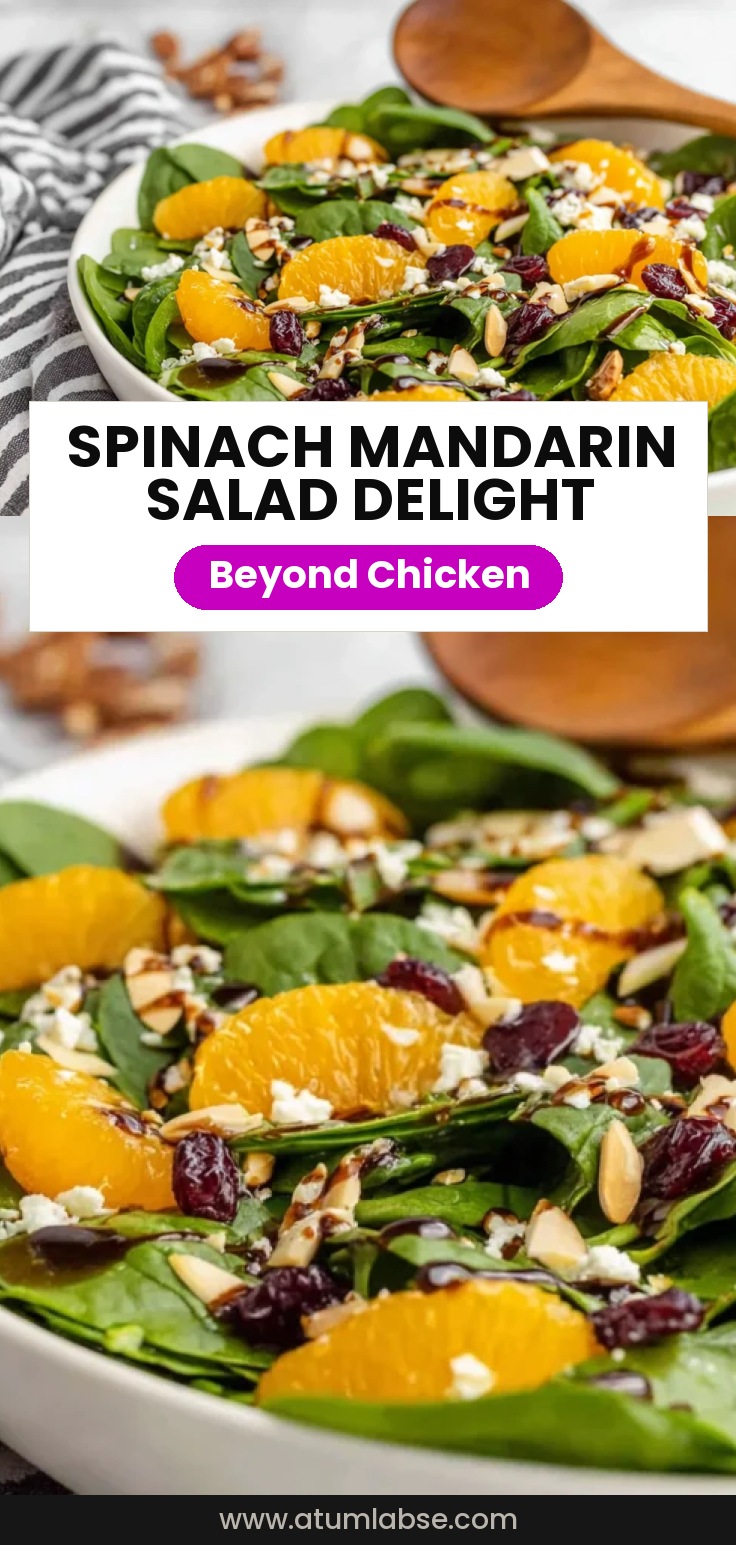 Spinach Mandarin Salad with Honey Balsamic Dressing