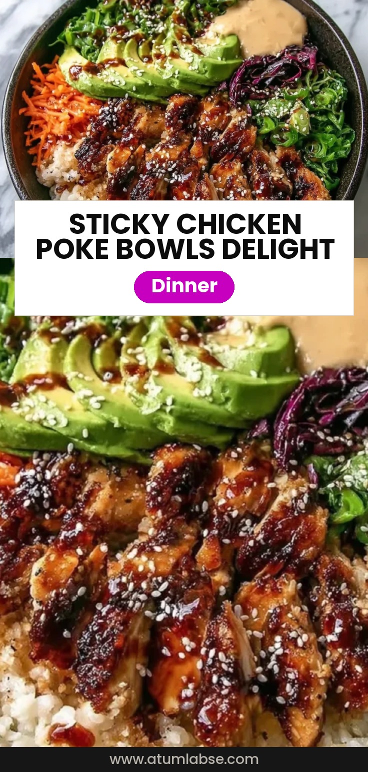 Sticky Chicken Poke Bowls