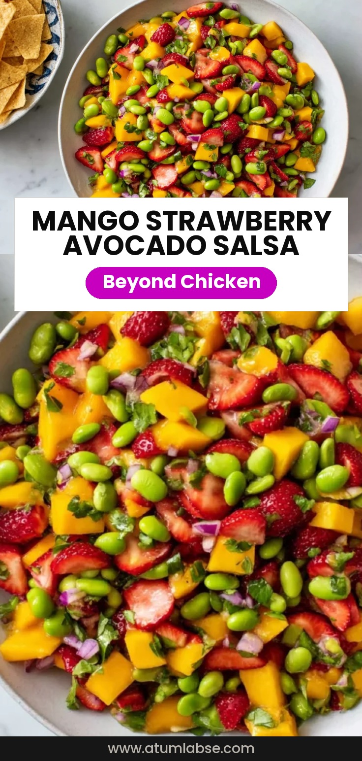 Mango Strawberry Avocado Edamame Salsa