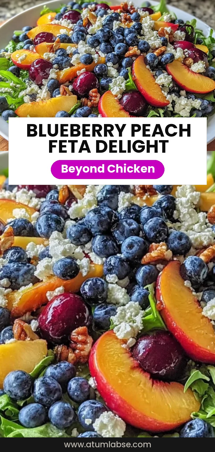 Blueberry Peach Feta Salad