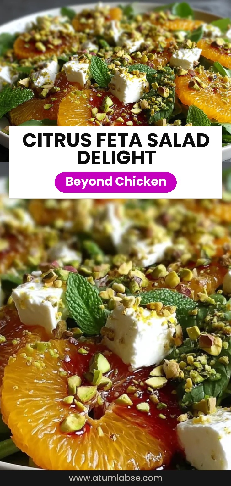 Citrus Feta Salad with Orange Segments, Pistachios & Mint