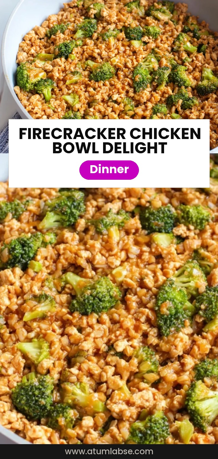 Firecracker Ground Chicken Bowl