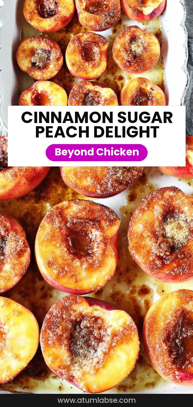 Cinnamon Sugar Baked Peaches