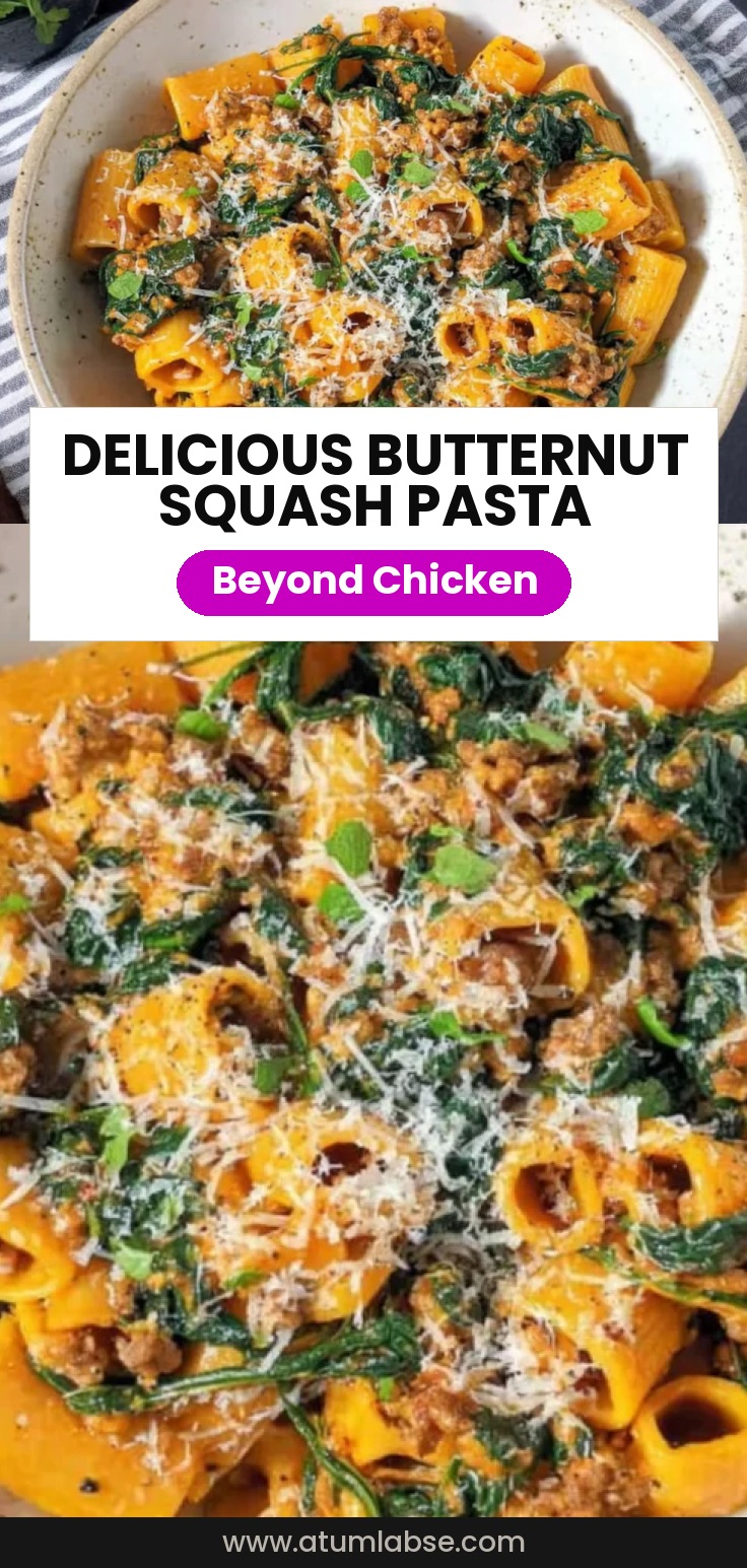 Butternut Squash Pasta with Sausage and Spinach