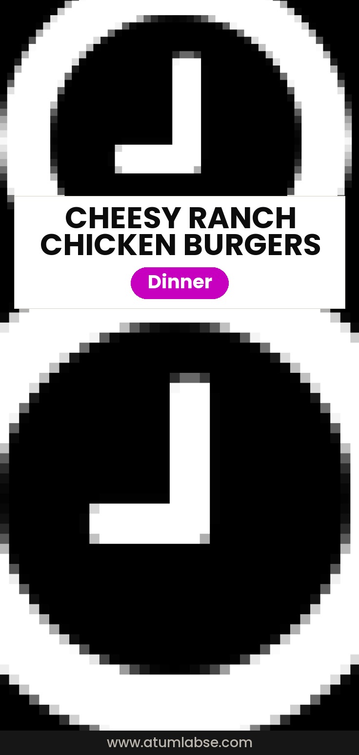 Cheddar Ranch Chicken Burgers