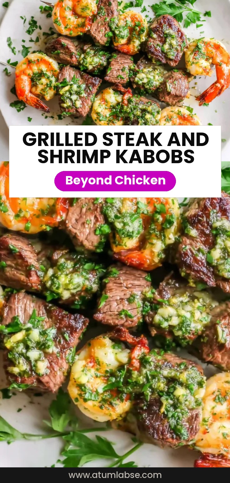 Grilled Steak & Shrimp Kabobs