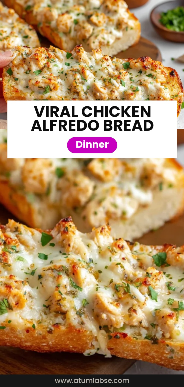 The Viral Chicken Alfredo Garlic Bread 