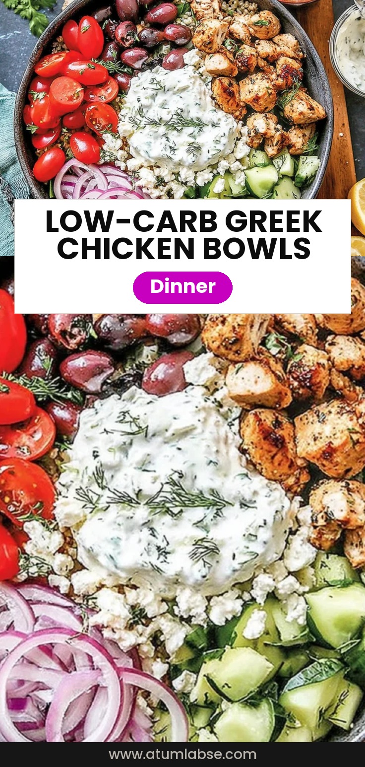 Low-Carb Greek Chicken Bowls (Keto, Gluten-Free)