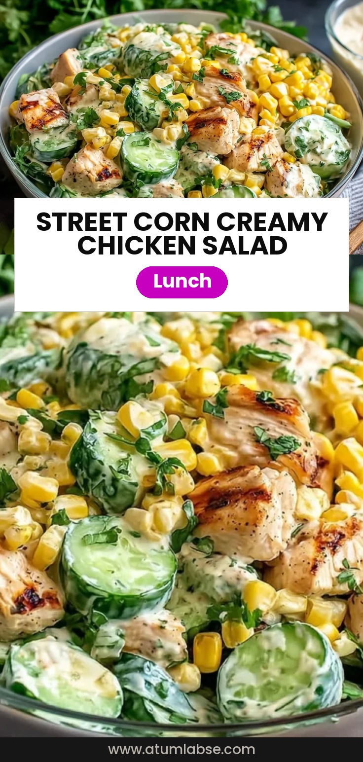 Street Corn Creamy Cucumber Chicken Salad