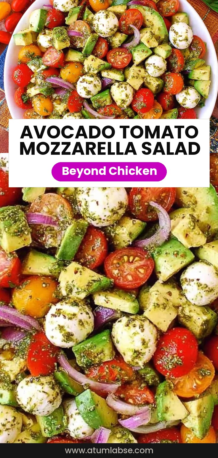 Avocado Salad Tomatoes Mozzarella Basil Pesto
