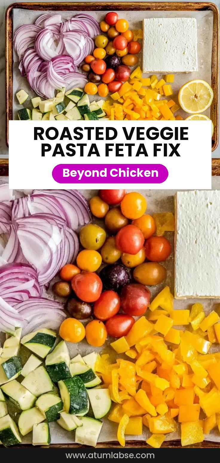 Roasted Veggie Pasta with Feta