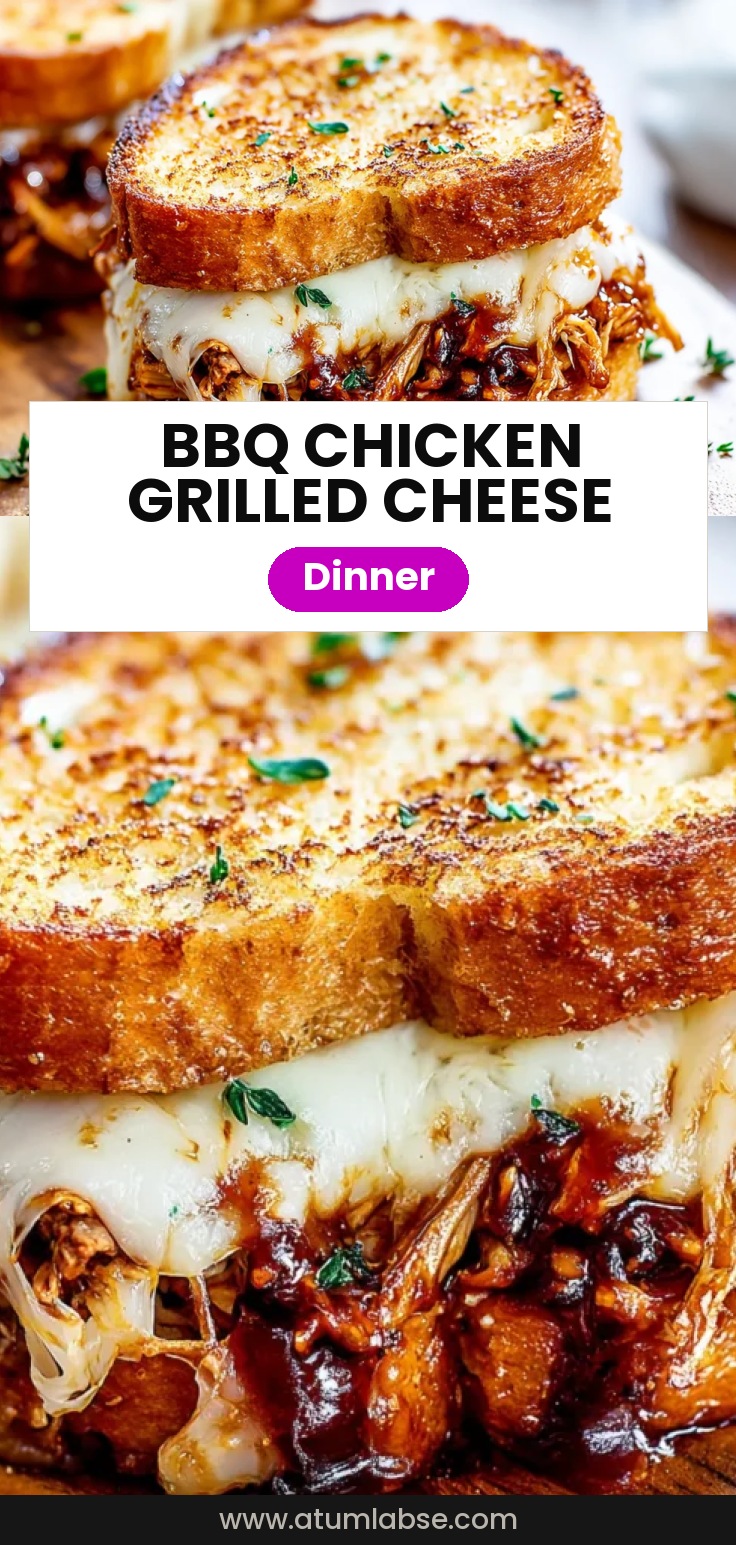 BBQ Chicken Grilled Cheese Sandwiches 