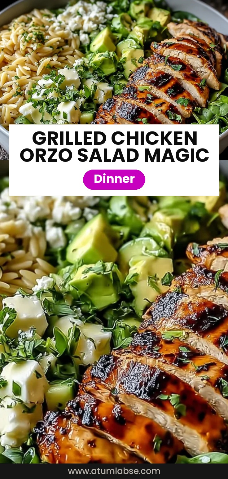 Grilled Chicken Orzo Salad