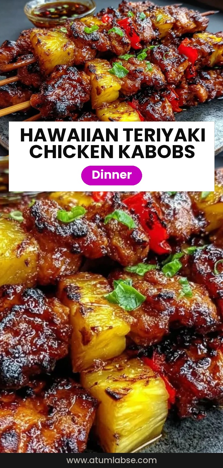 Hawaiian Teriyaki Chicken Kabobs