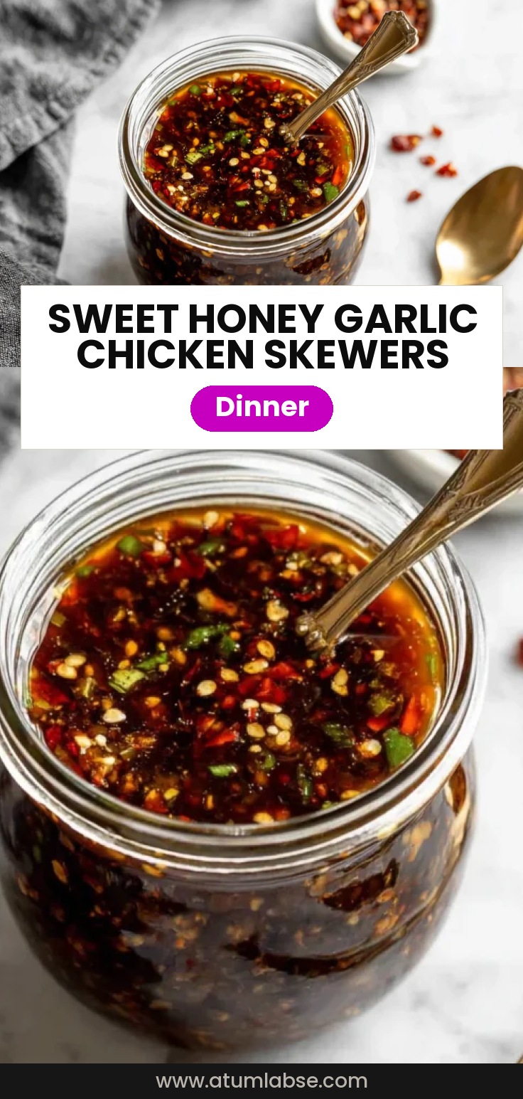 Asian Chicken Skewers with Honey Garlic Sauce