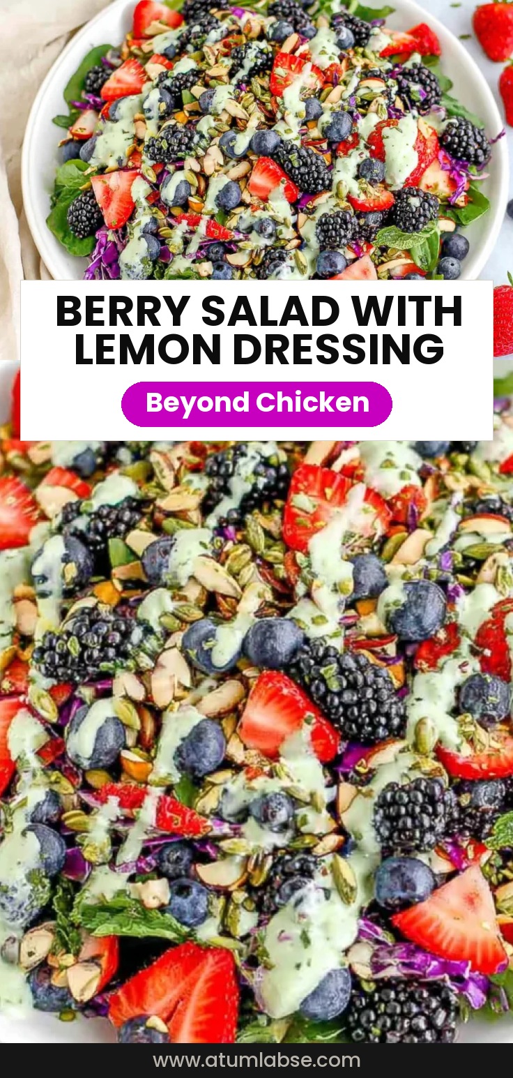 Berry Salad with Creamy Lemon Herb Dressing
