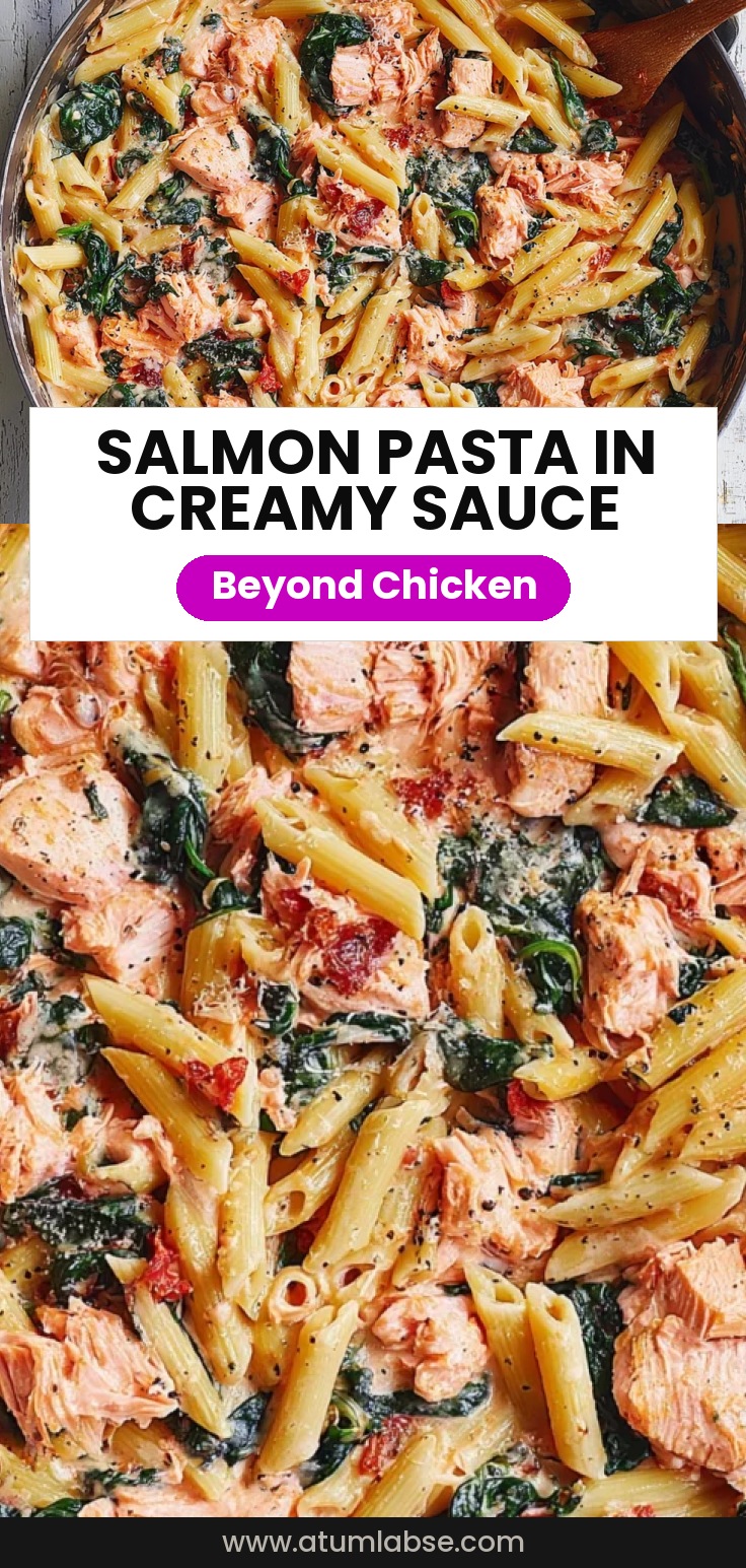 Salmon Pasta with Sun-Dried Tomato Cream Sauce