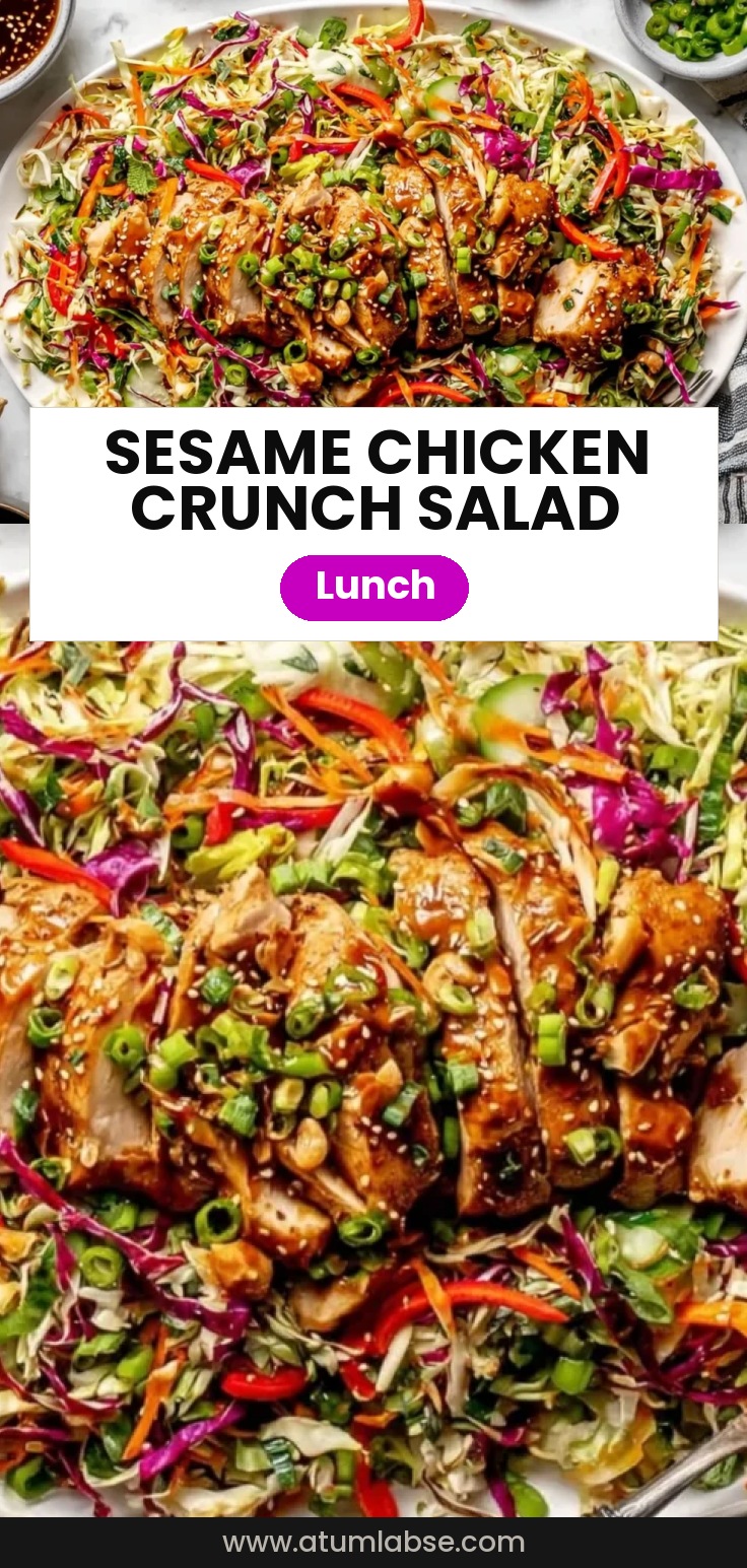 Sesame Chicken Cabbage Crunch Salad