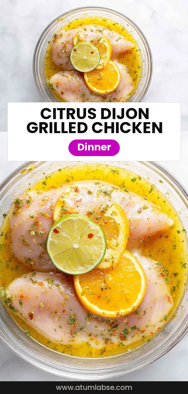 Citrus Dijon Grilled Chicken (Marinade)
