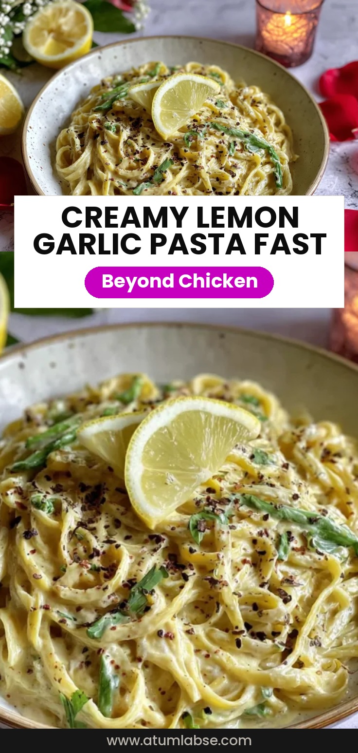 Easy Creamy Lemon Garlic Pasta
