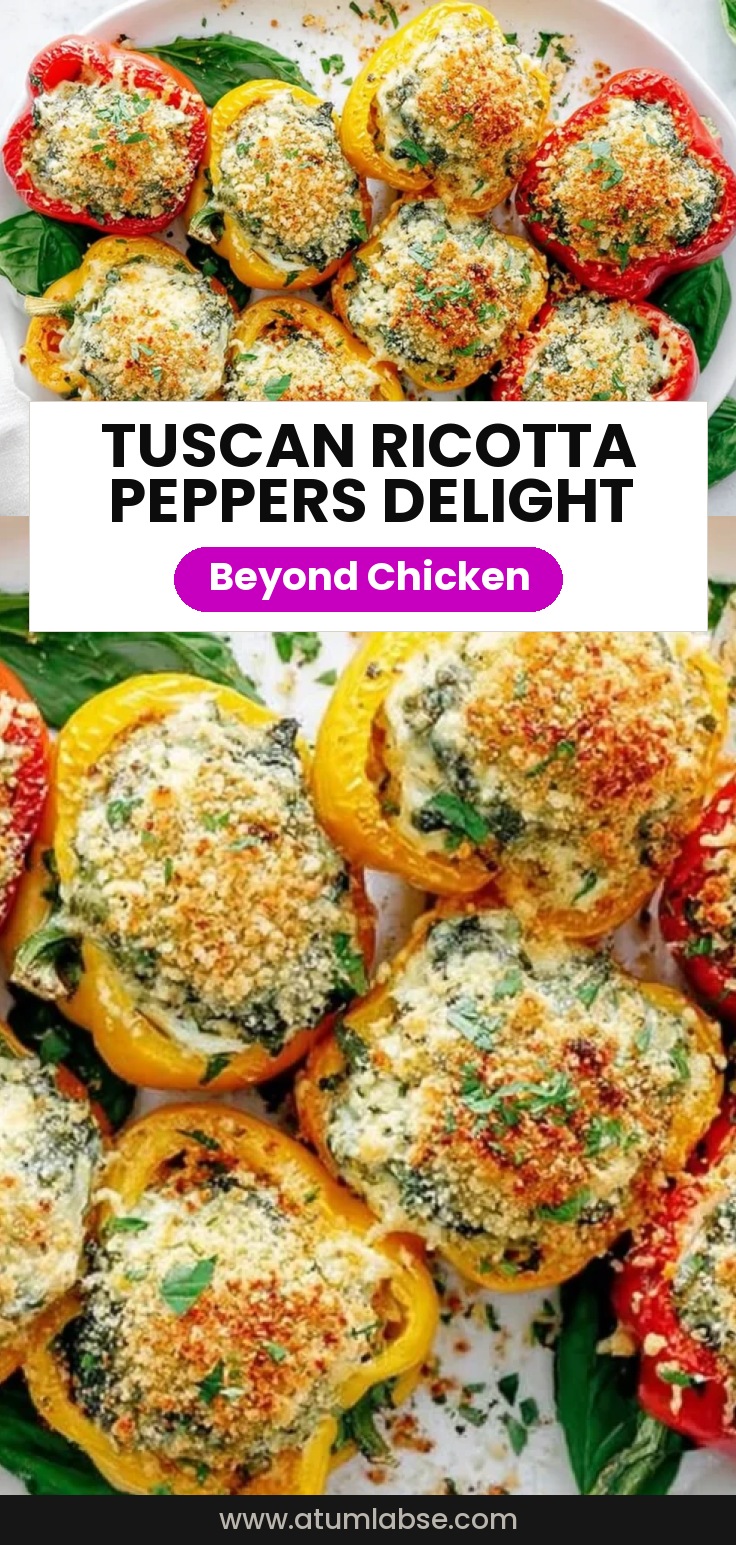 Tuscan Ricotta Stuffed Peppers