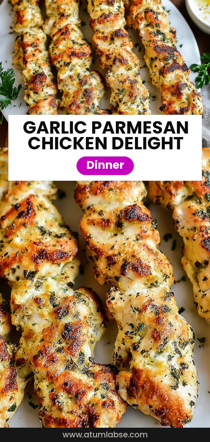 Garlic Parmesan Chicken Kebabs