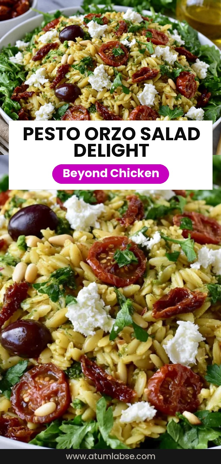 Pesto Orzo Salad with Sundried Tomatoes