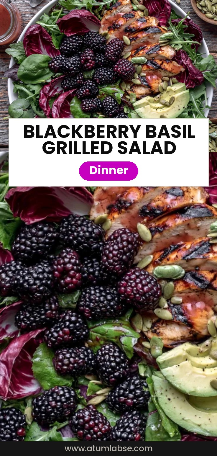 Blackberry Basil Grilled Chicken Salad