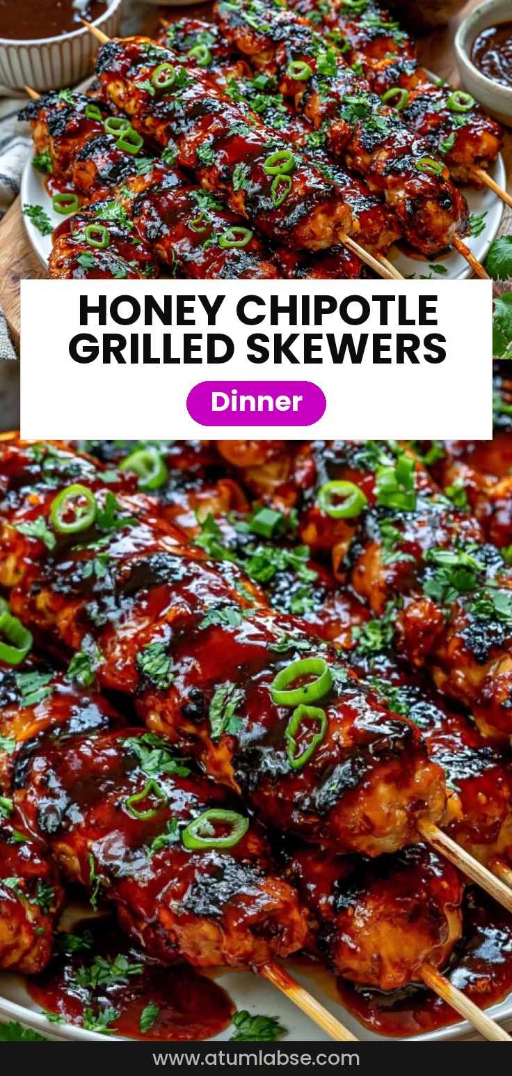 Honey Chipotle Grilled Chicken Skewers