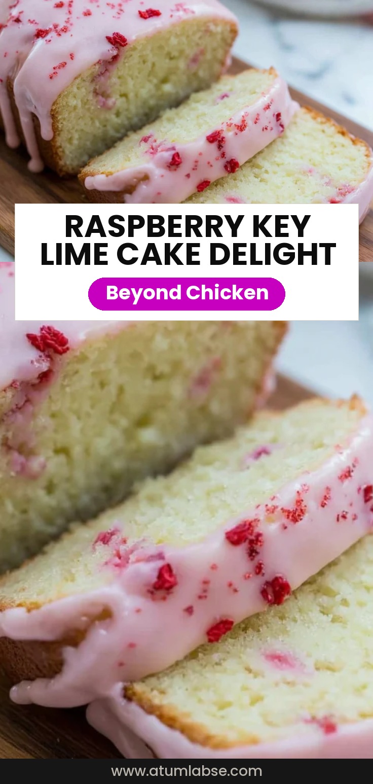 Raspberry Glazed Key Lime Cake
