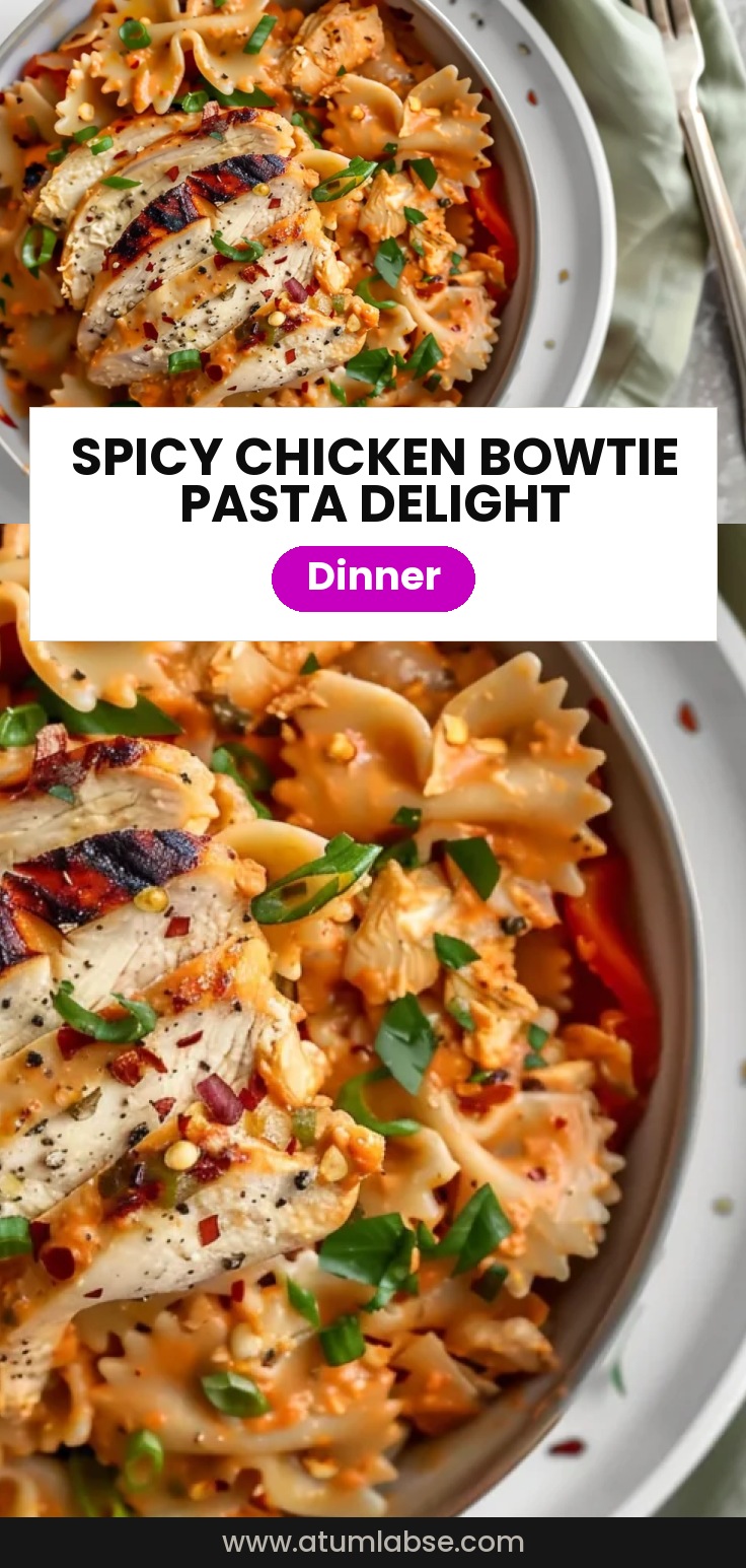 Spicy Chicken Bowtie Pasta