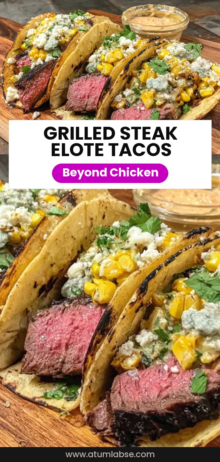 Grilled Steak Elote Tacos