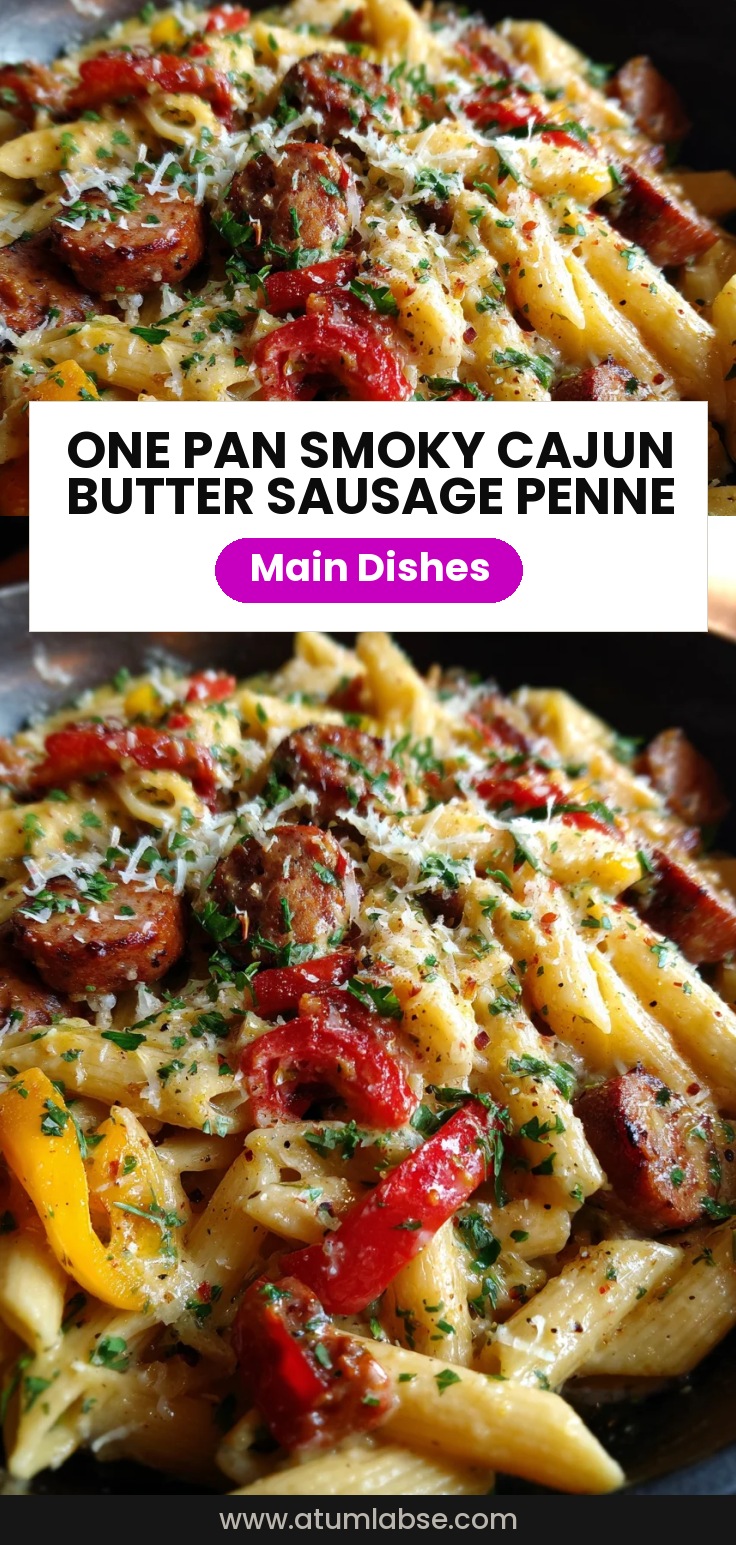 One Pan Smoky Cajun Butter Sausage Penne